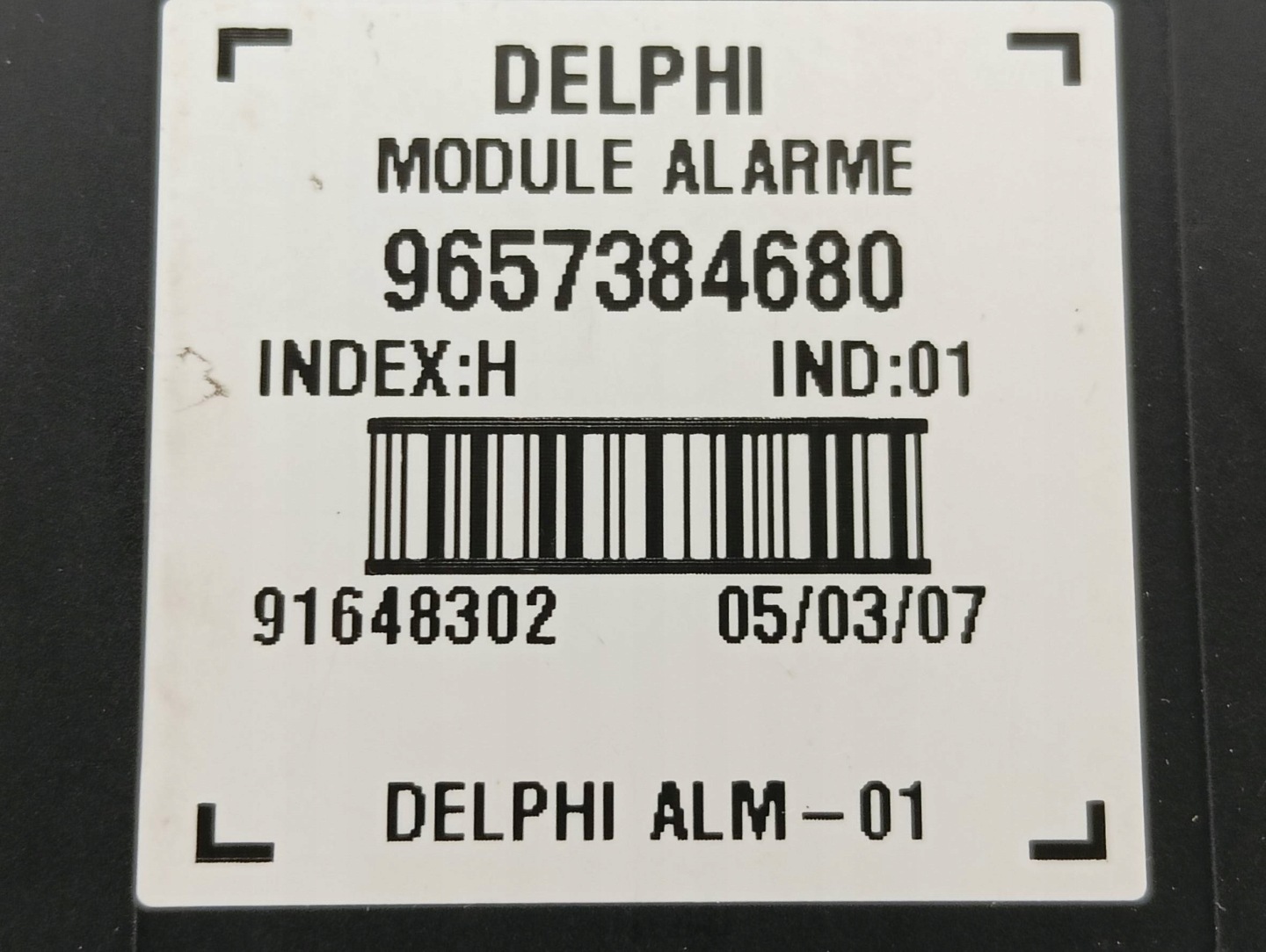modulo ALARMU 9657384680 Peugeot 307 e (2001-2008)