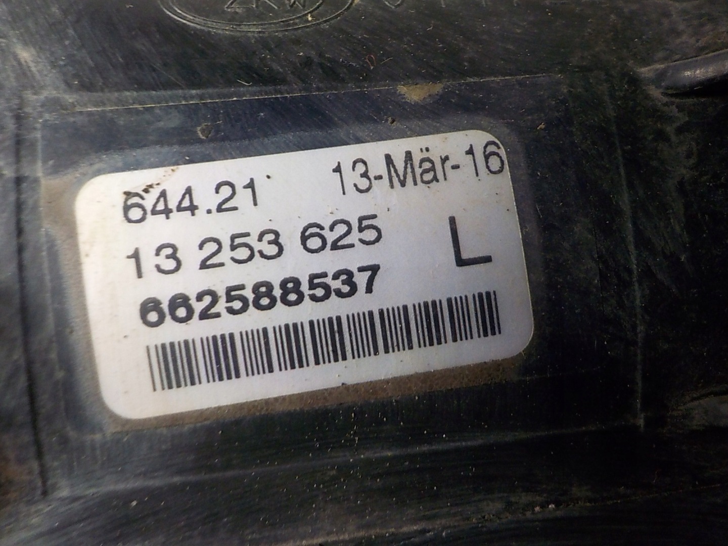 OPEL CORSA E fog light left front front 13253625