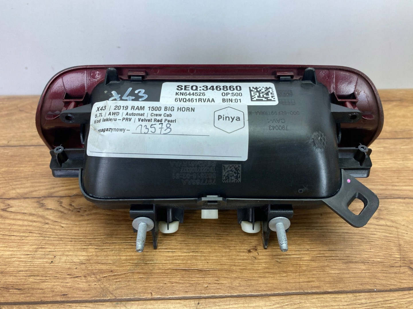 handle bonnet boot kamera reversing Ram 1500 DT 2019+