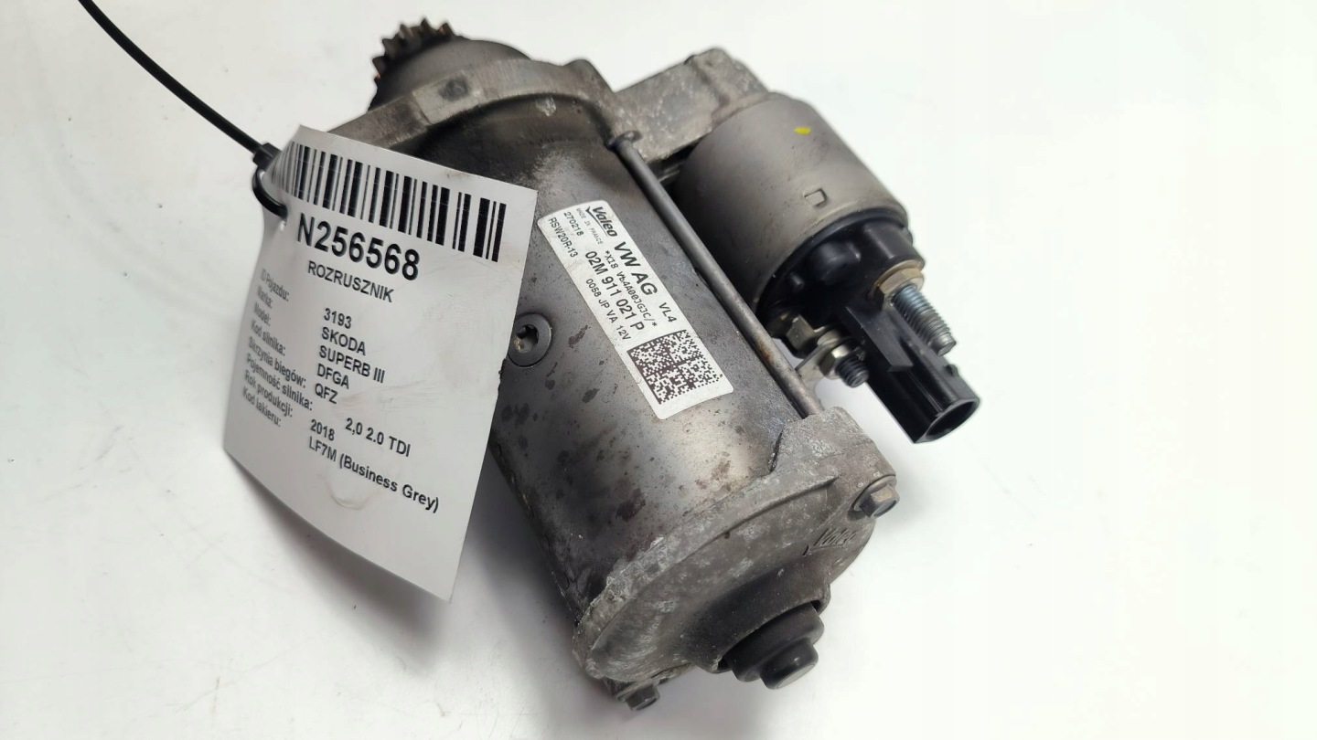 starter 02M911021P 2.0 TDI SKODA SUPERB III