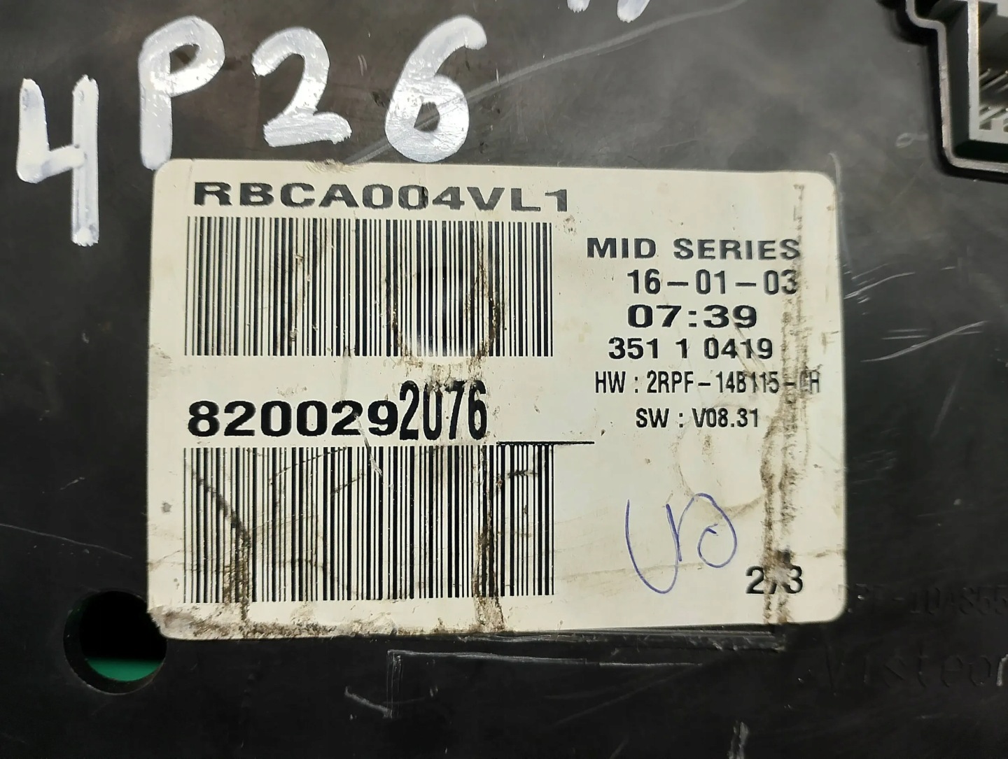 dials dials RENAULT MEGANE 2 II 1.6 B 8200292076