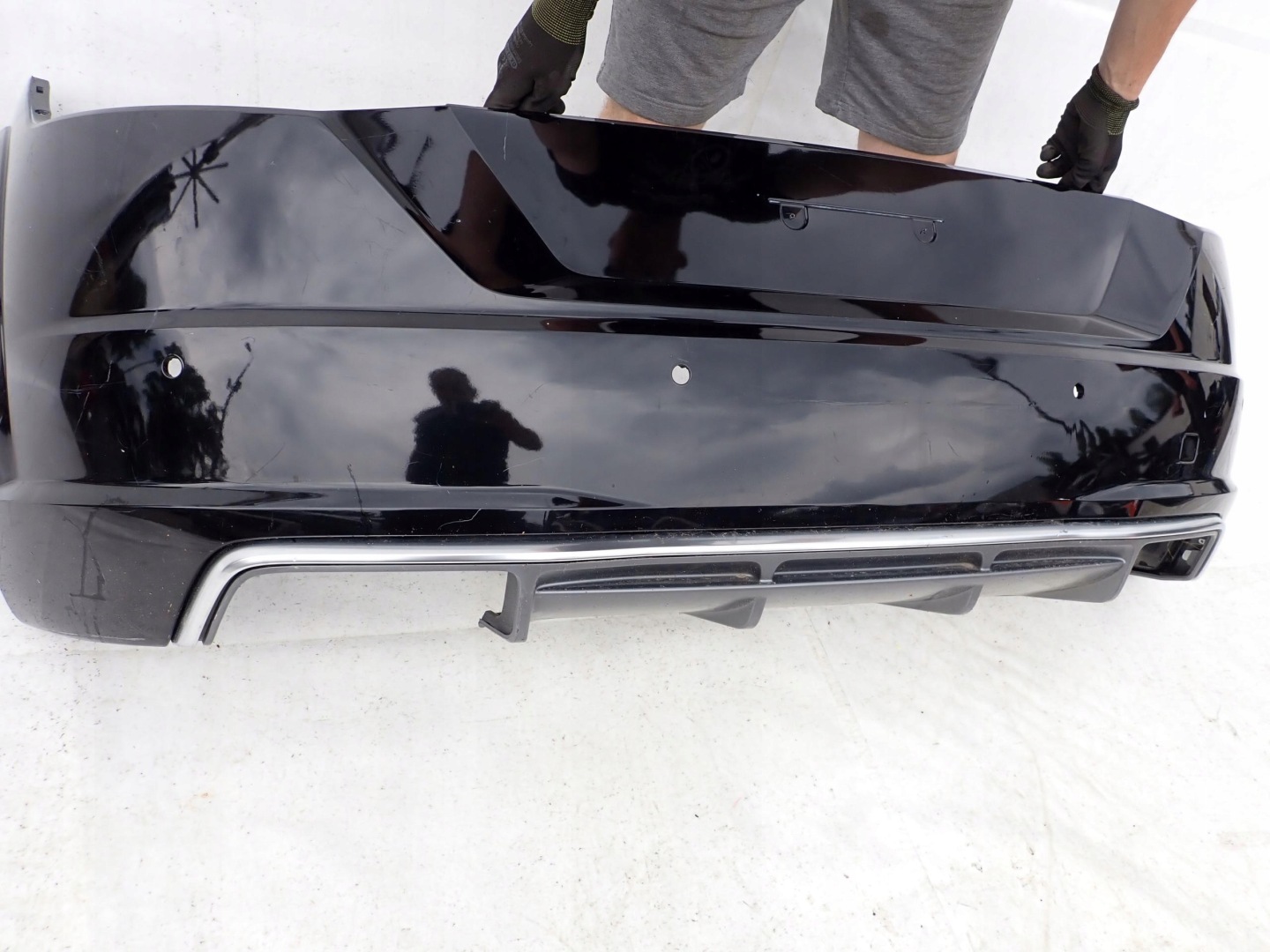 AUDI TTS III 8S0 14- bumper rear part rear PDC