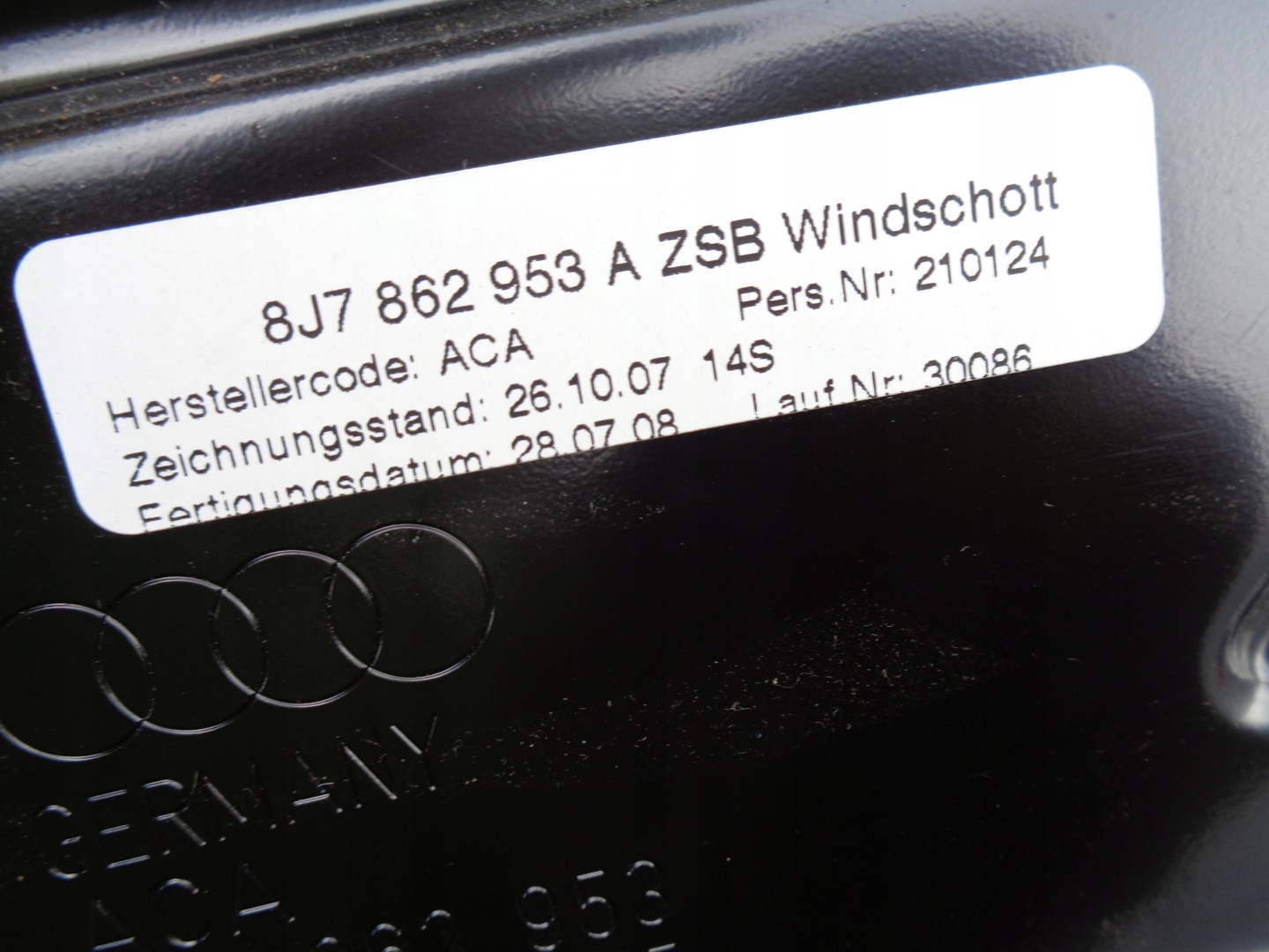 WIATROLAP WINDSHOT 8J7862953A CABRIO AUDI TT 8J