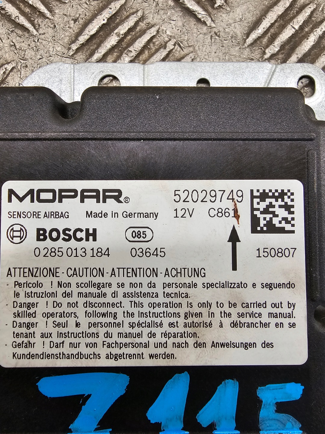 modulo SENSOR airbag 52029749 FIAT 500X