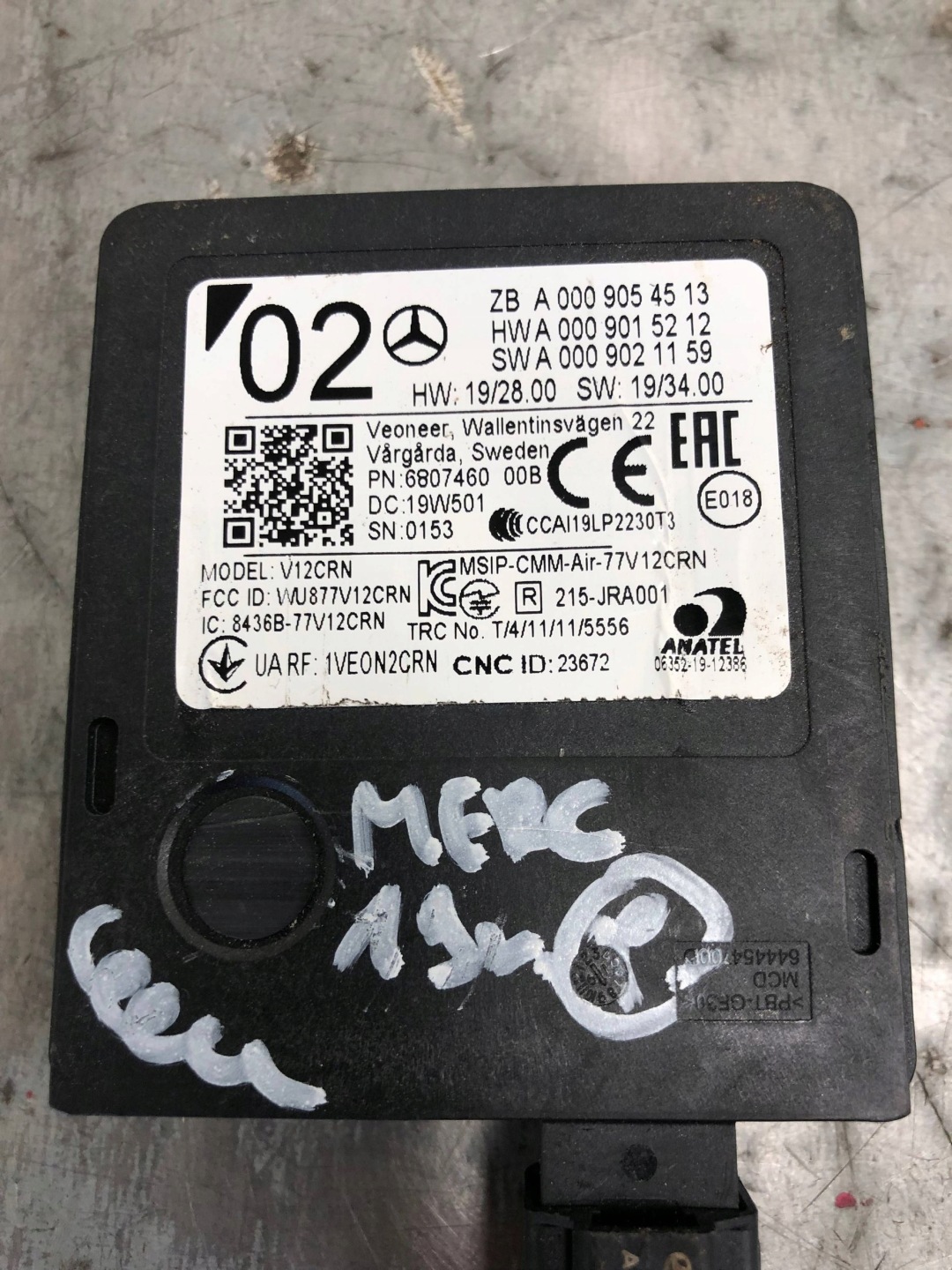 RADAR Sensor MARTWEGO POLA MERCEDES A0009054513