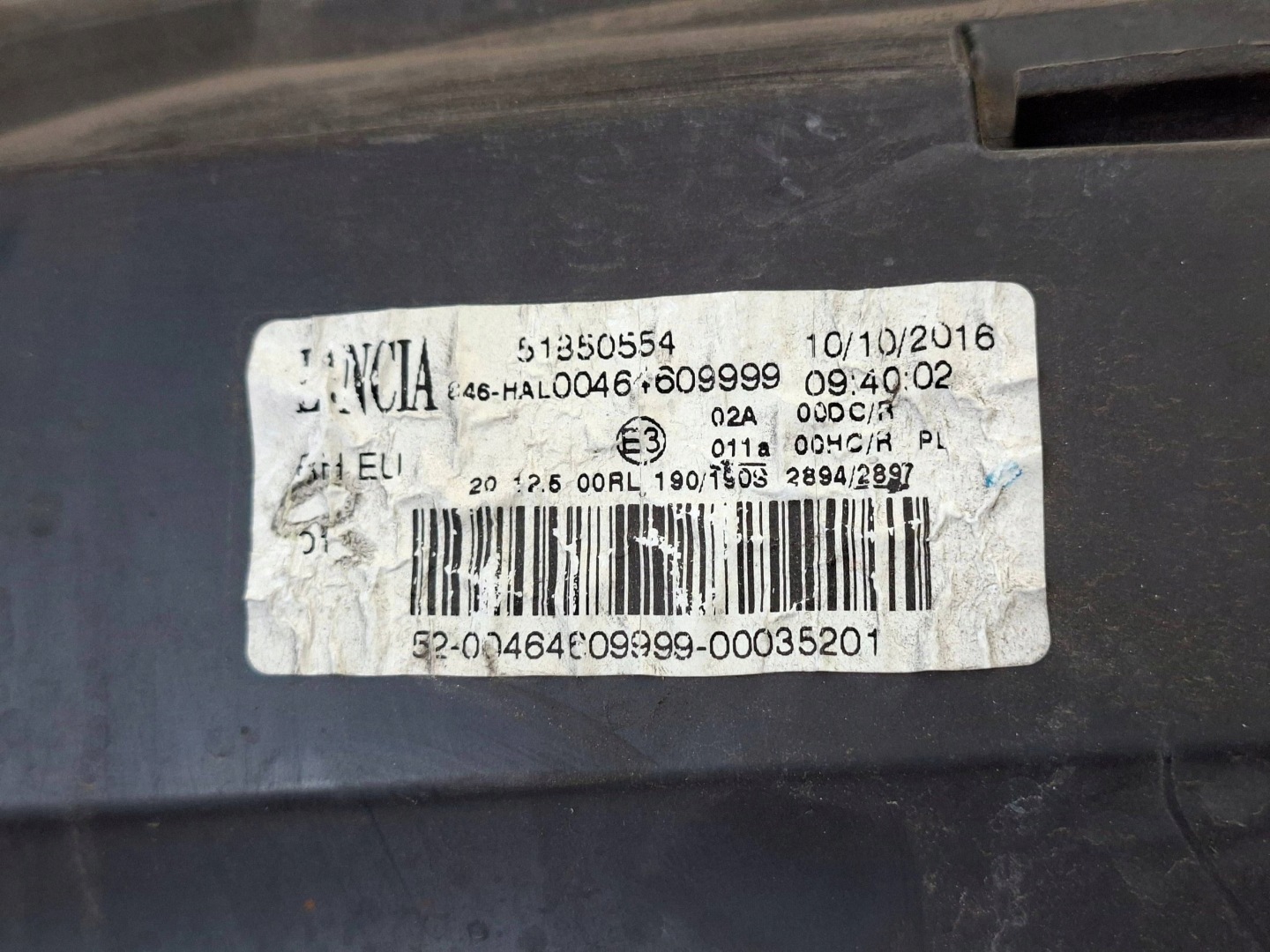 light front right LANCIA YPSILON 11- EU