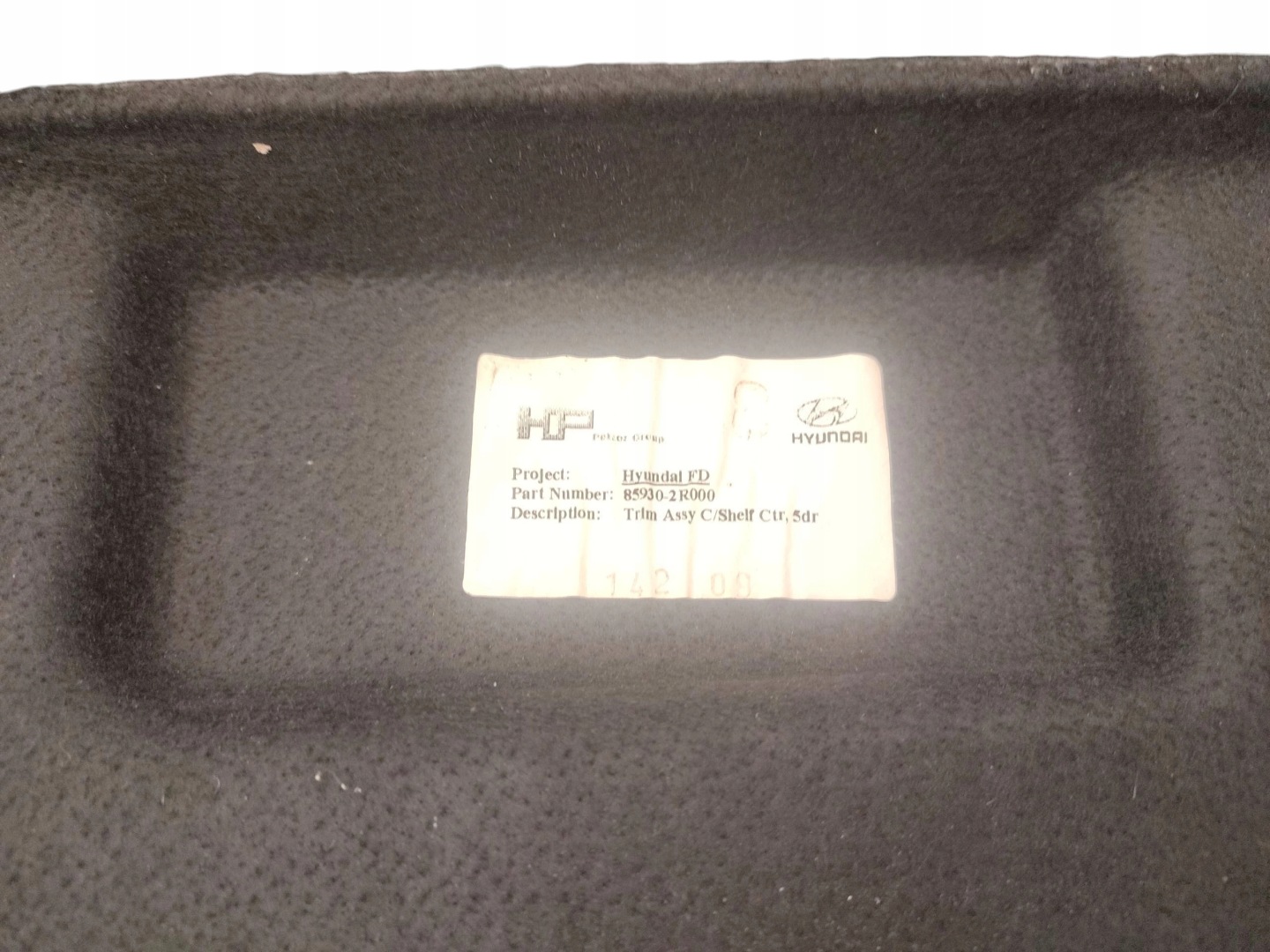 plato boot HYUNDAI I30 and (2007-2010) HATCHBACK 85930-2R000