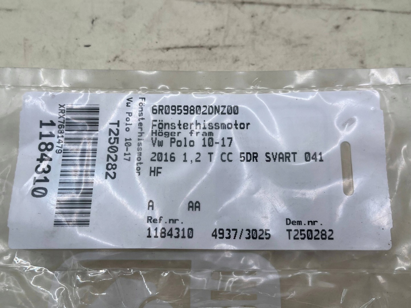 VW SEAT SKODA mini motor windows 6R0959802DL !J