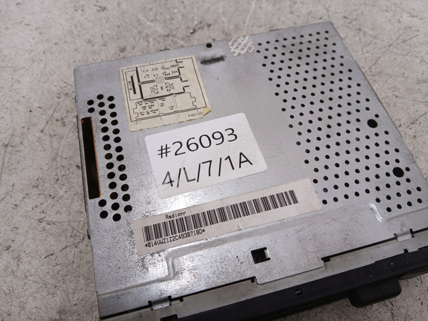 VW GOLF IV RADIO FABRYCZNE KASETA BETA 7D0035152B