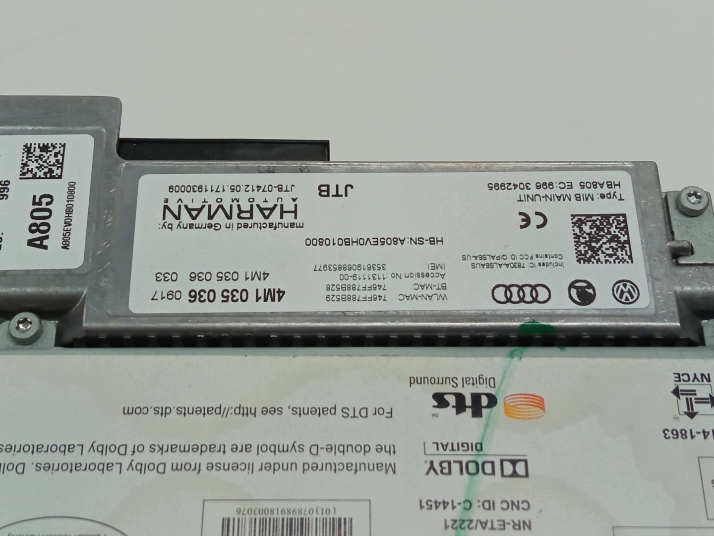 player navigation devices 4M1035036 Audi Q7 II (2015-2026) SQ7