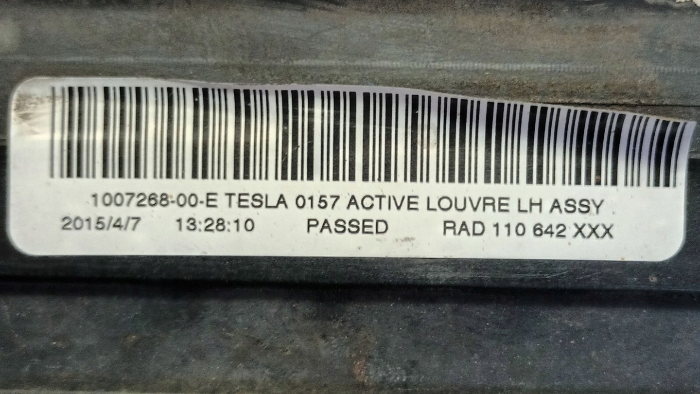 links KARTKA luftführung TESLA S 1007268-00-E