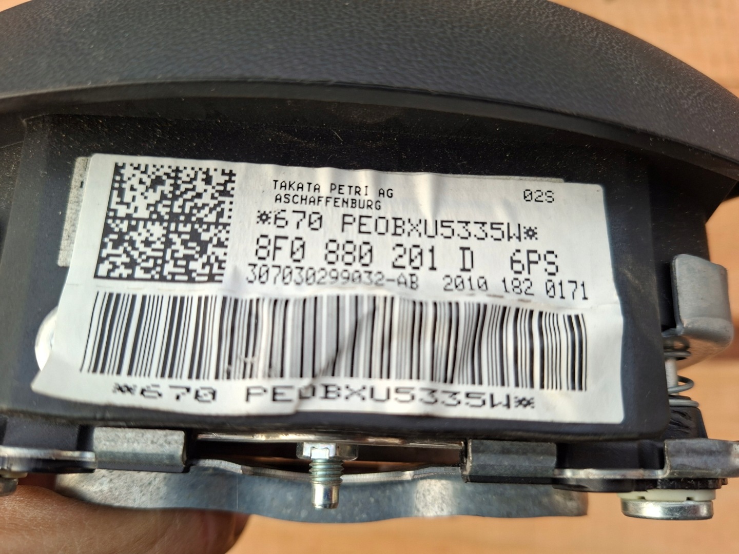 airbag driver´s AUDI A4 B8 A5 8T 8F0880201D