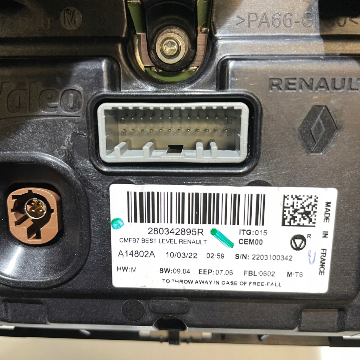 RENAULT CAPTUR II EKRAN RADIO NAVIGATION 280342895R