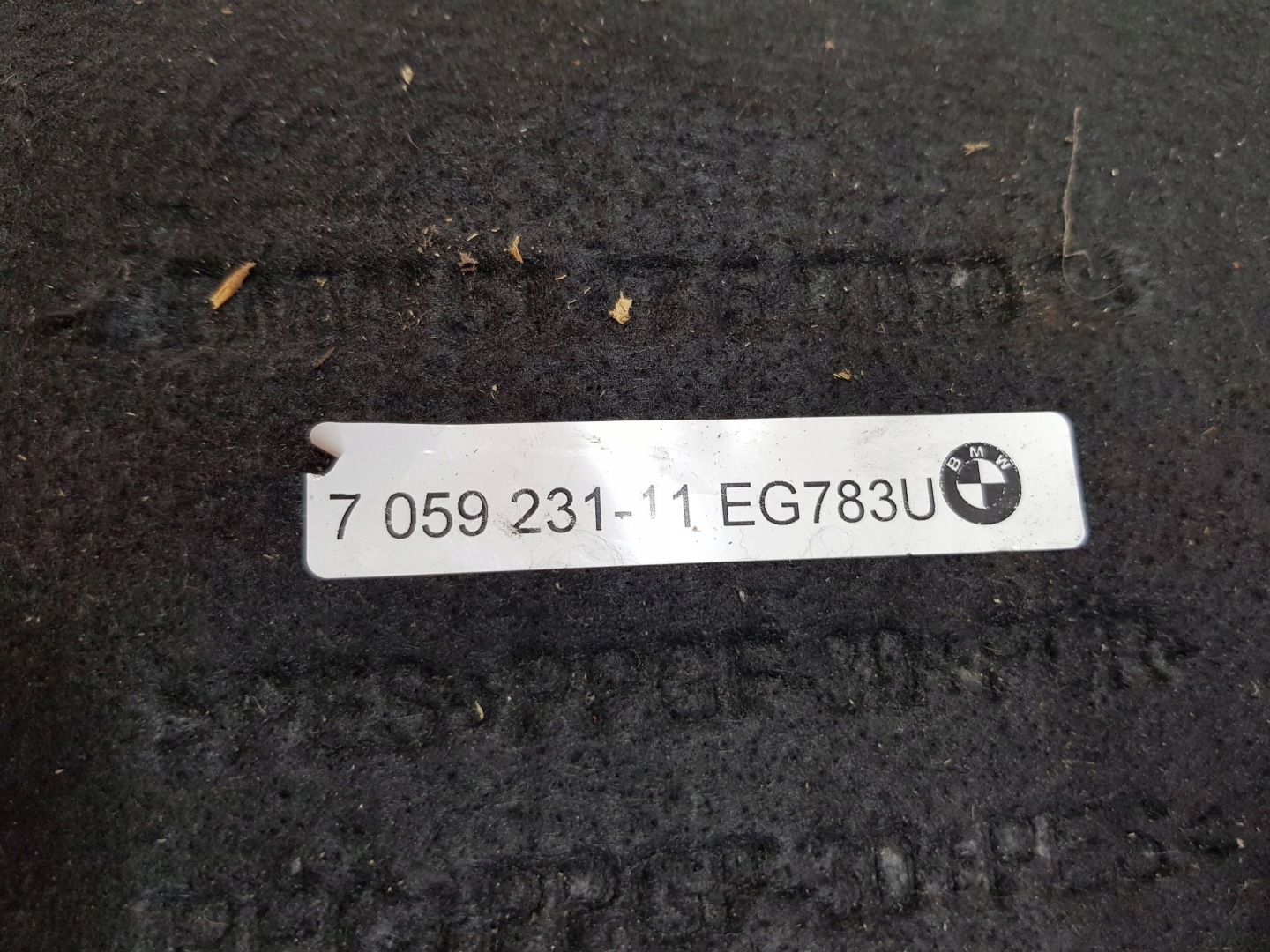 PANEL mats plato boot 7059231 BMW 1 E87