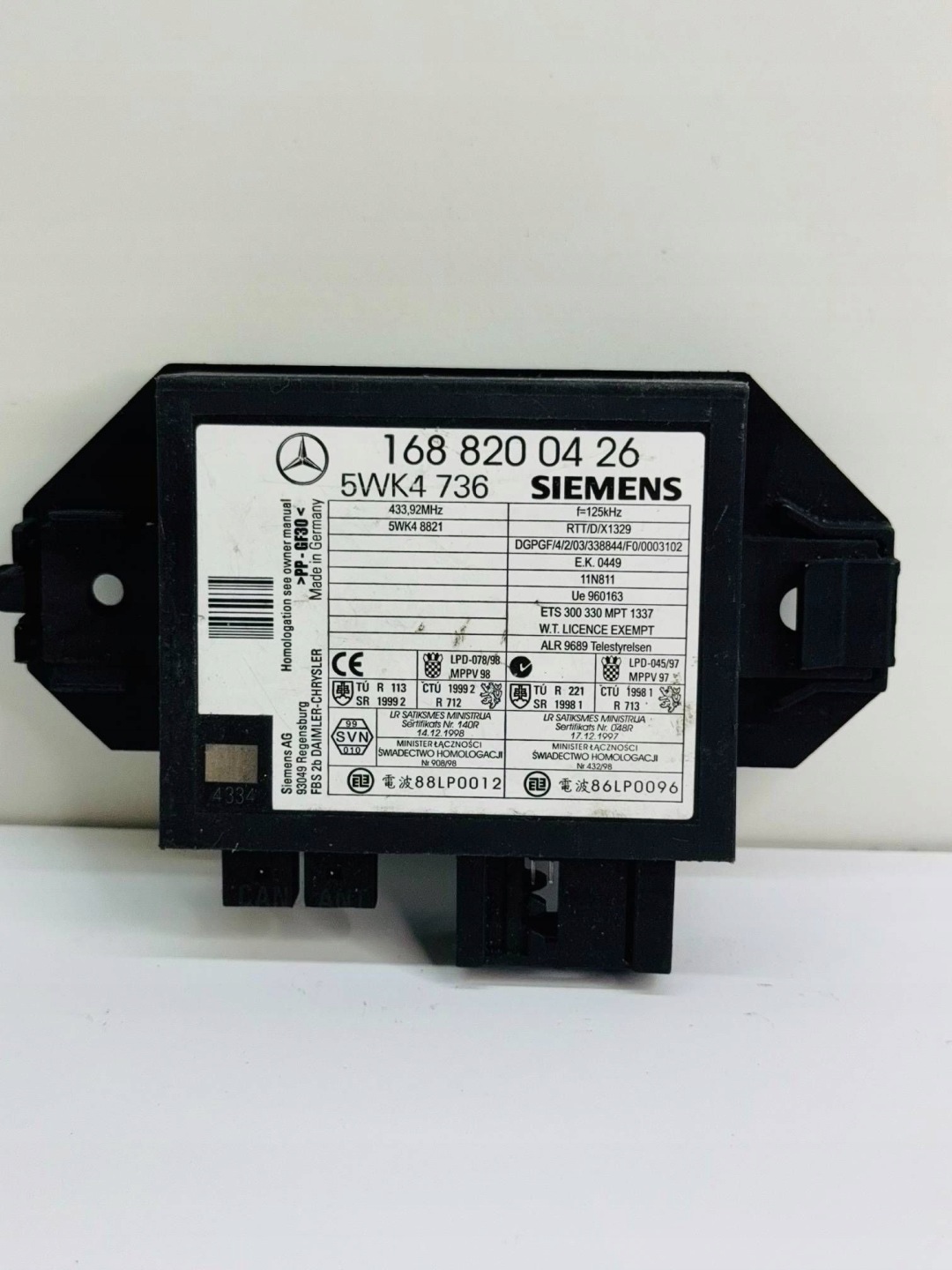 modulo IMMO 1688200426 MERCEDES A KLASA W168 5WK4736 1688220114