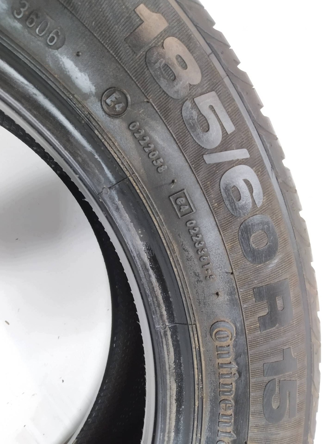 2x tyre summer CONTINENTAL 185/60R15 (3606) 7.91 (2804) 7.88
