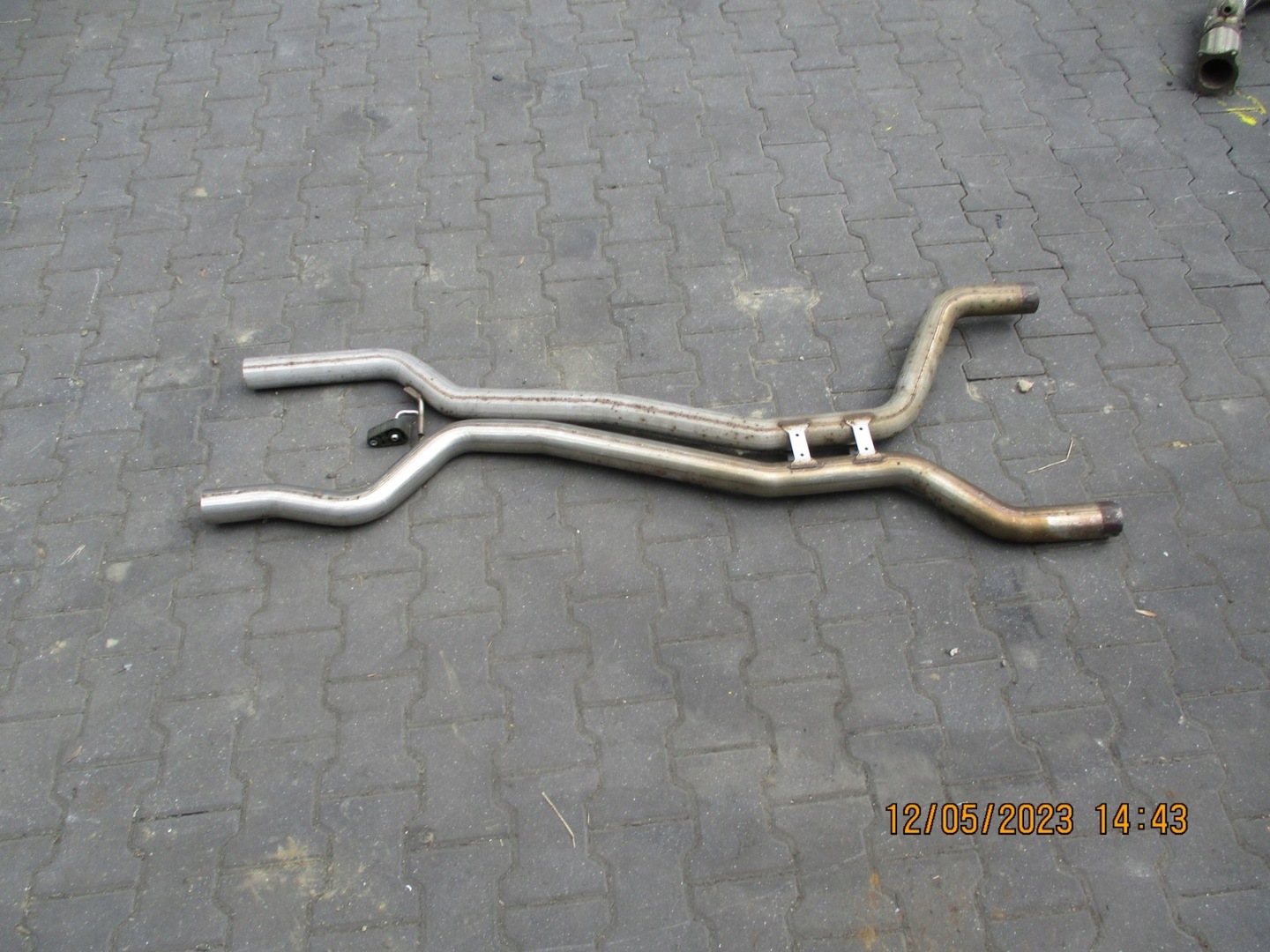 muffler, exhaust pipe VW TOUAREG 7P0 4,2TDI