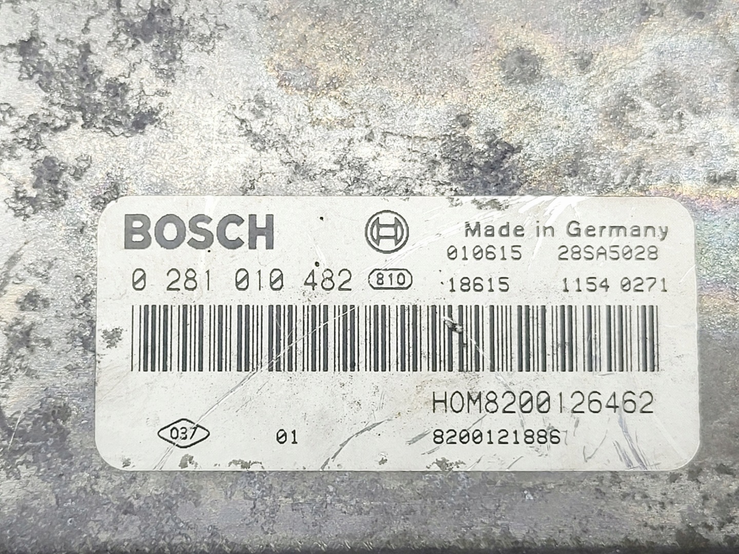 computer control unit of the engine RENAULT LAGUNA II 1.9 DCI 0281010482 8200121886