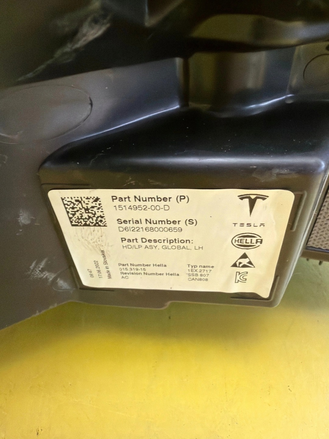 light left front Tesla Model 3 Y Lift Full Led 1514952-00-D