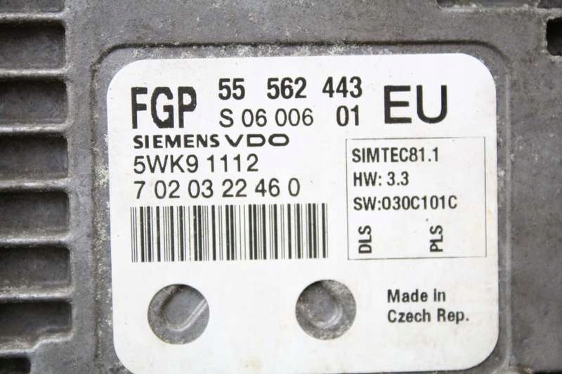 IMMO computer running board 55562443EU 5WK91112 13193084PB OPEL VECTRA C 2.2
