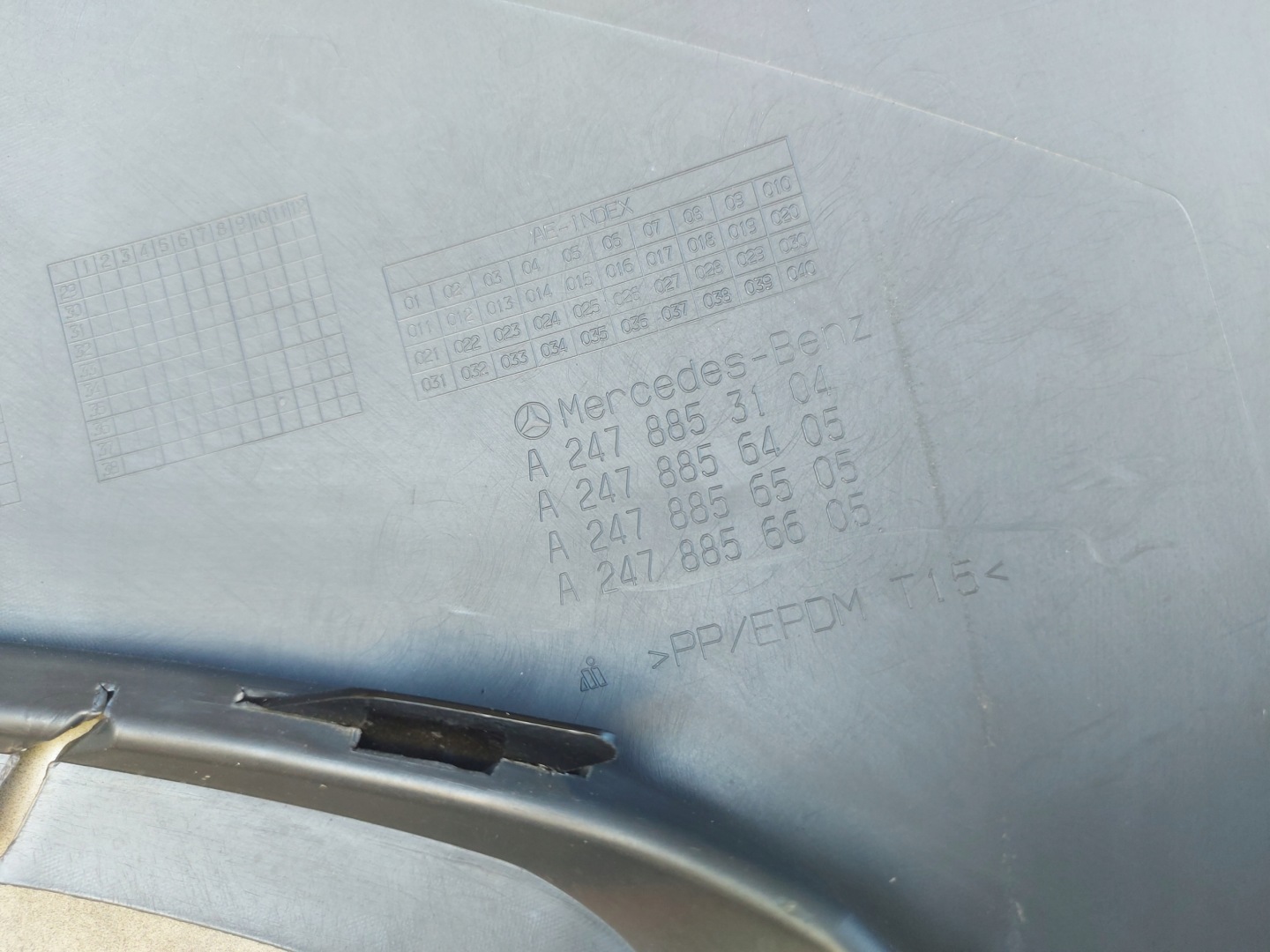 MERCEDES GLA W247 SPOILER DER STOSSSTANGE HECK HECKSPOILER