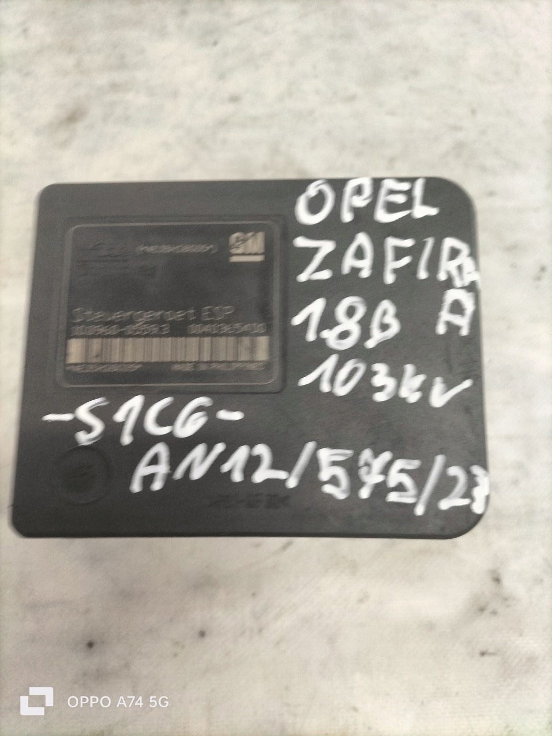 control unit ABS pump 00403654D0 10.0960-0559.3 OPEL ZAFIRA B 05-09