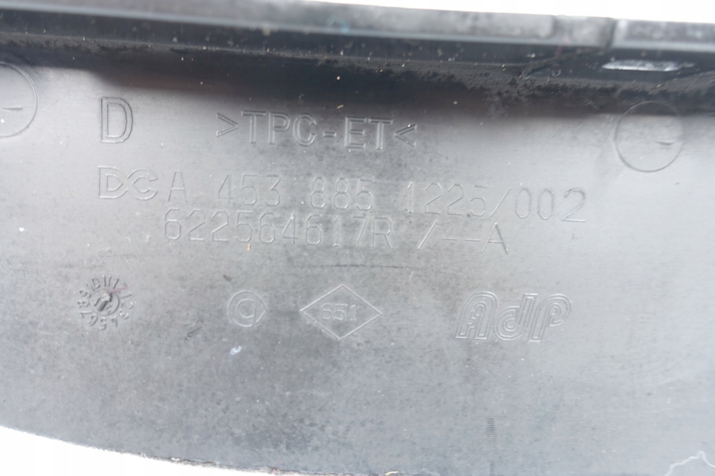 SMART FORFOUR W453 2014- lišta SPOILER nárazníku levý předek A4538851225