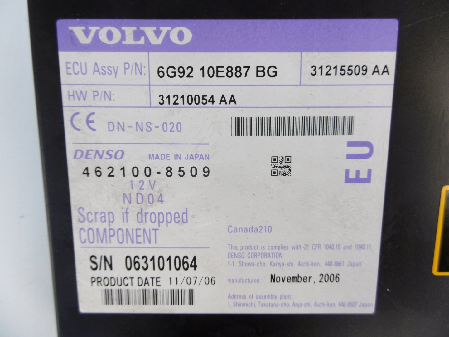 player DVD navigation devices VOLVO S80 II V70 III XC70 II