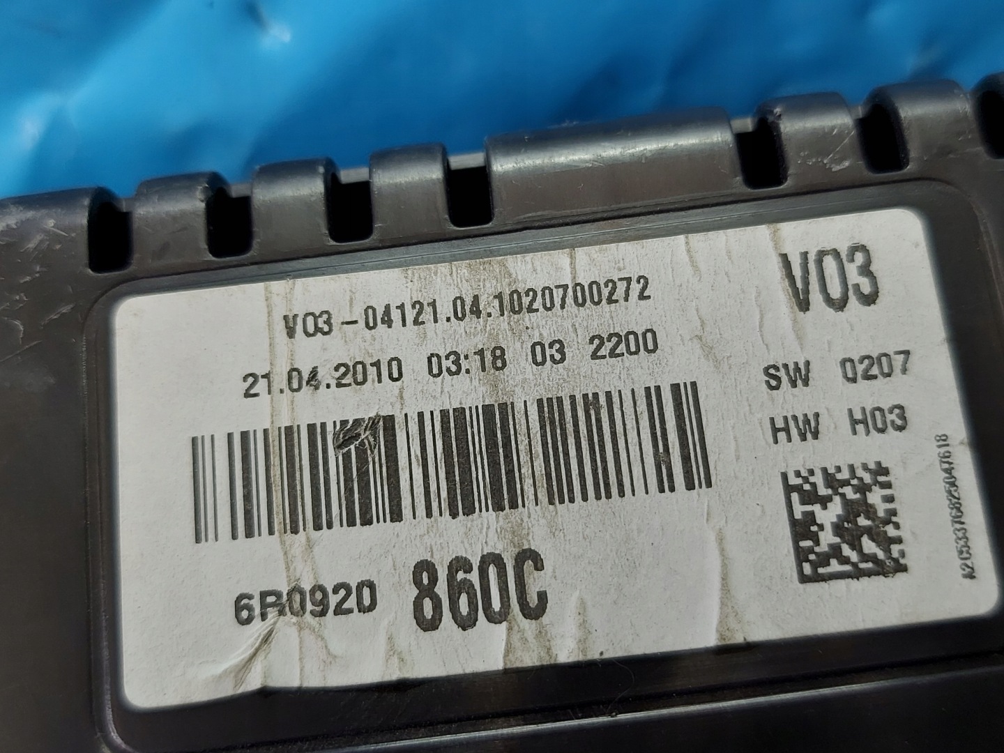 dials clock VW POLO 6R 1.2 B 6R0920860C