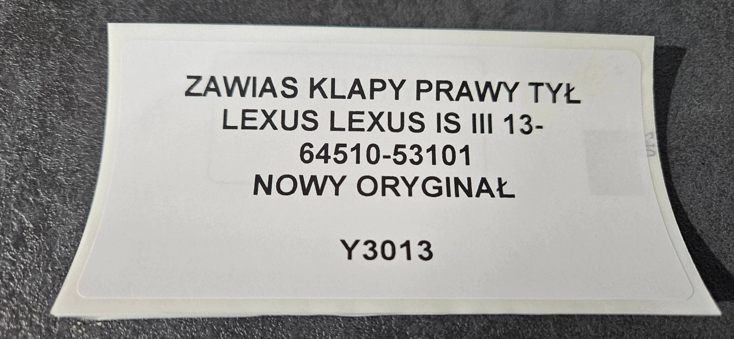 hinges bonnet boot right side Lexus IS III XE30 6451053101