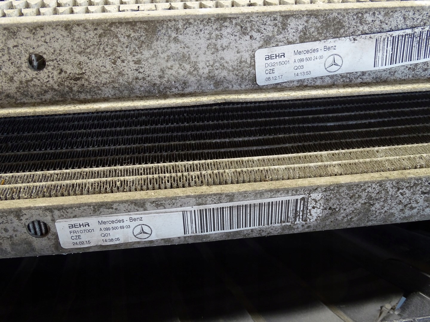 support panel for radiators pillar radiator fans MERCEDES C-KLASA W205 1.6D