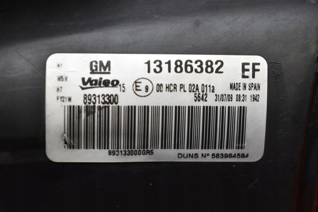 REFLEKTOR right light front EU 13186382 OPEL CORSA D 06-11