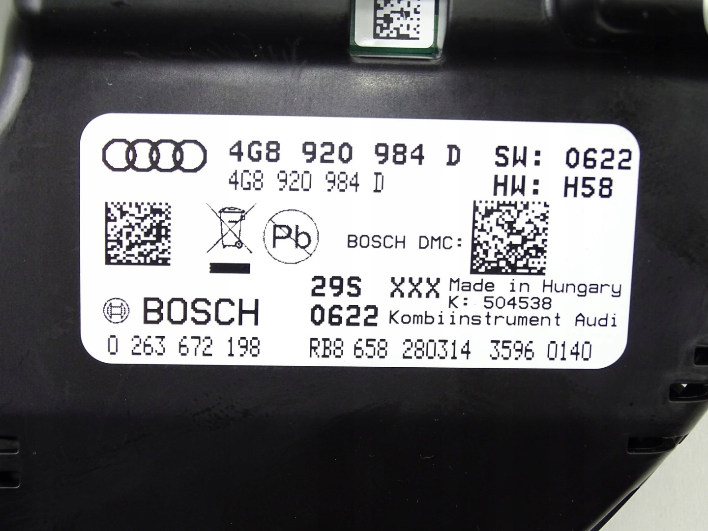 dials dials CLUSTER GAUGES AUDI RS7 4G 4.0 TFSI 4G8920984D