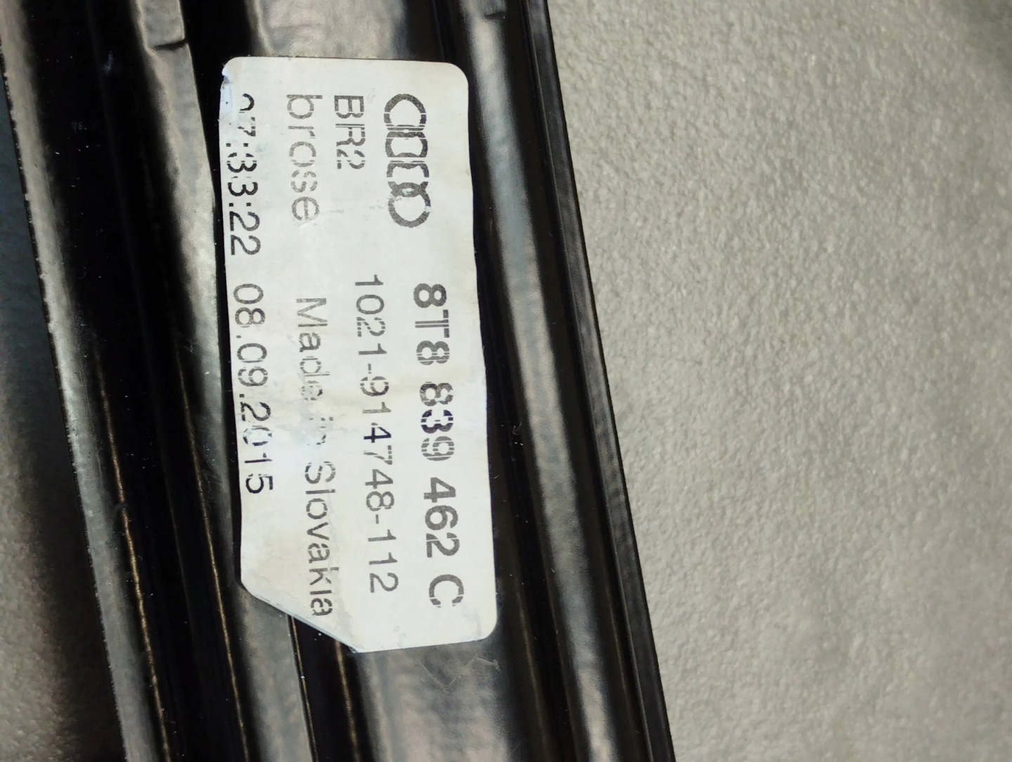 Audi A5 8T Mécanisme Vitres Droite Arrière 8T8839462C