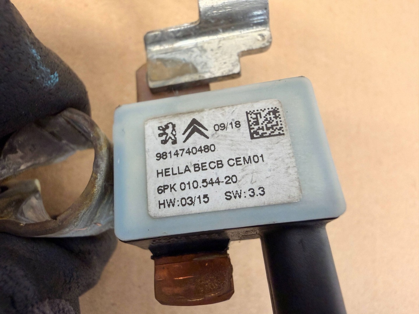 C3 Aircross 1.2 THP batteriemanagement sensor 9814740480
