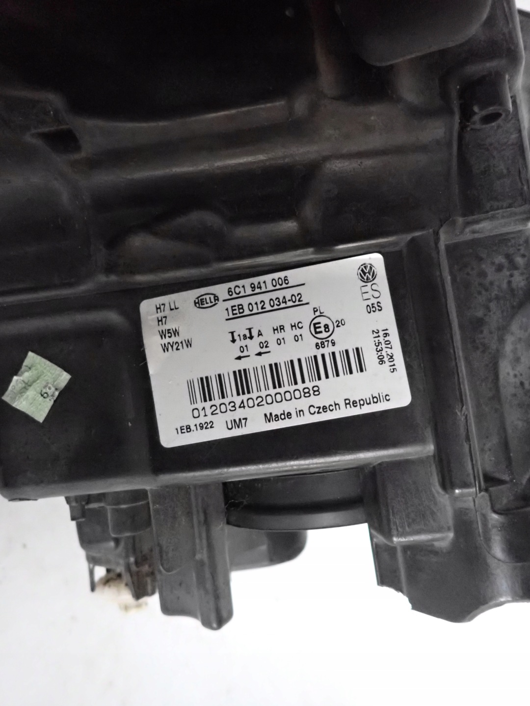 VW POLO 6C LIFT 14-17 light right front front 6C1941006