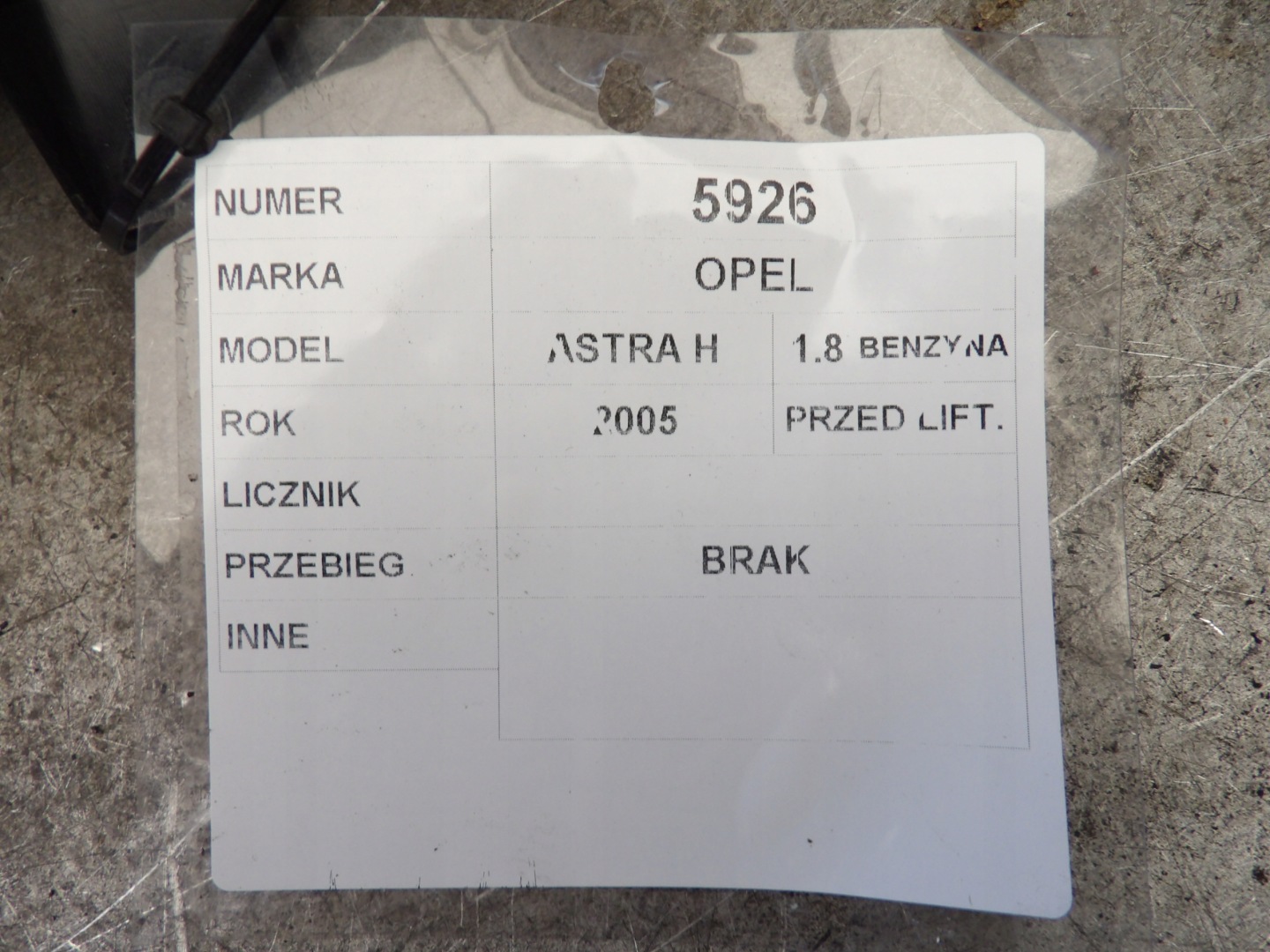 Opel Astra H liczniki dials