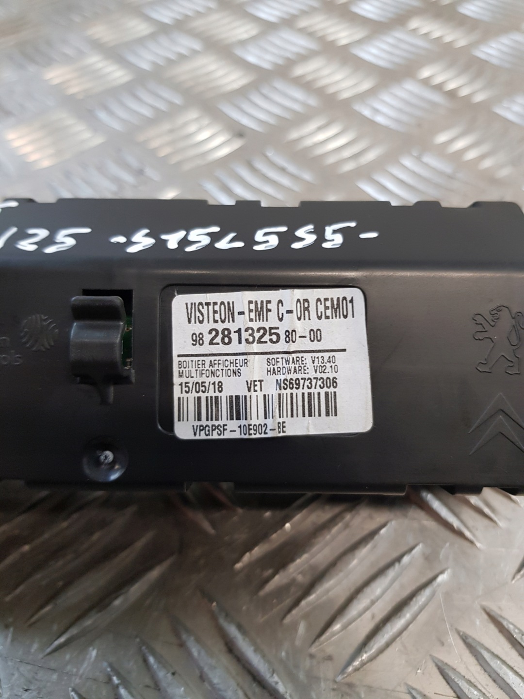 Display 9828132580 PEUGEOT 301 LIFT 18R- EU