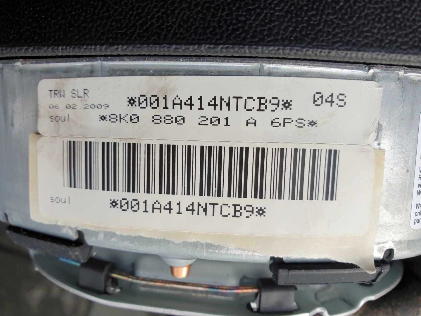 dashboard instrument panel airbags AUDI A4 B8 2008- 8K0