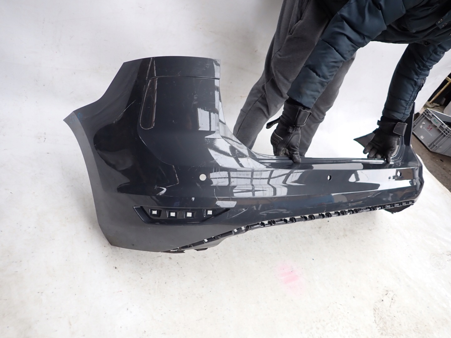 VW TOURAN II 5TA 15- bumper rear part rear 4PDC