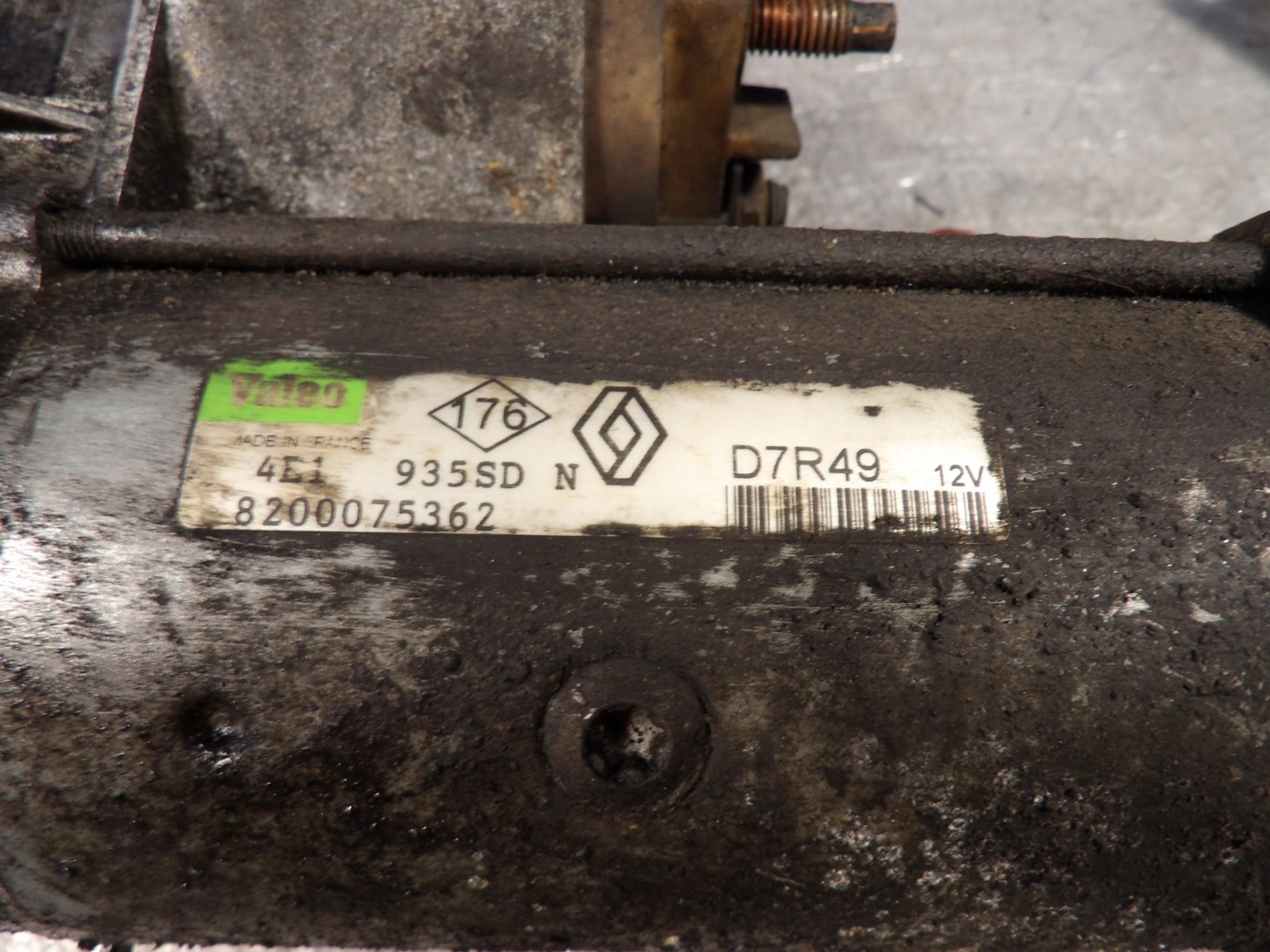 Renault Laguna II starter 1,9DCI 8200075362 D7R49