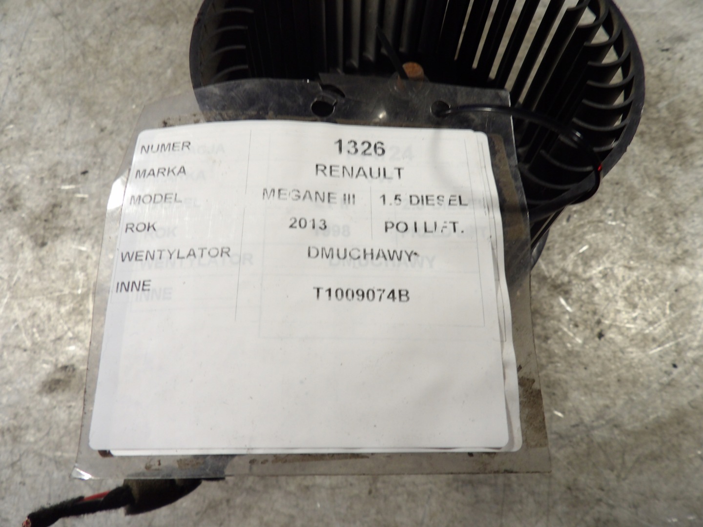 Renault Megane III ventilátor topení T1009074B