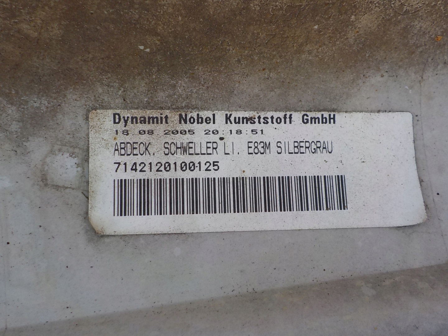 917 BMW X3 E83 m-packet mouldings caps threshold