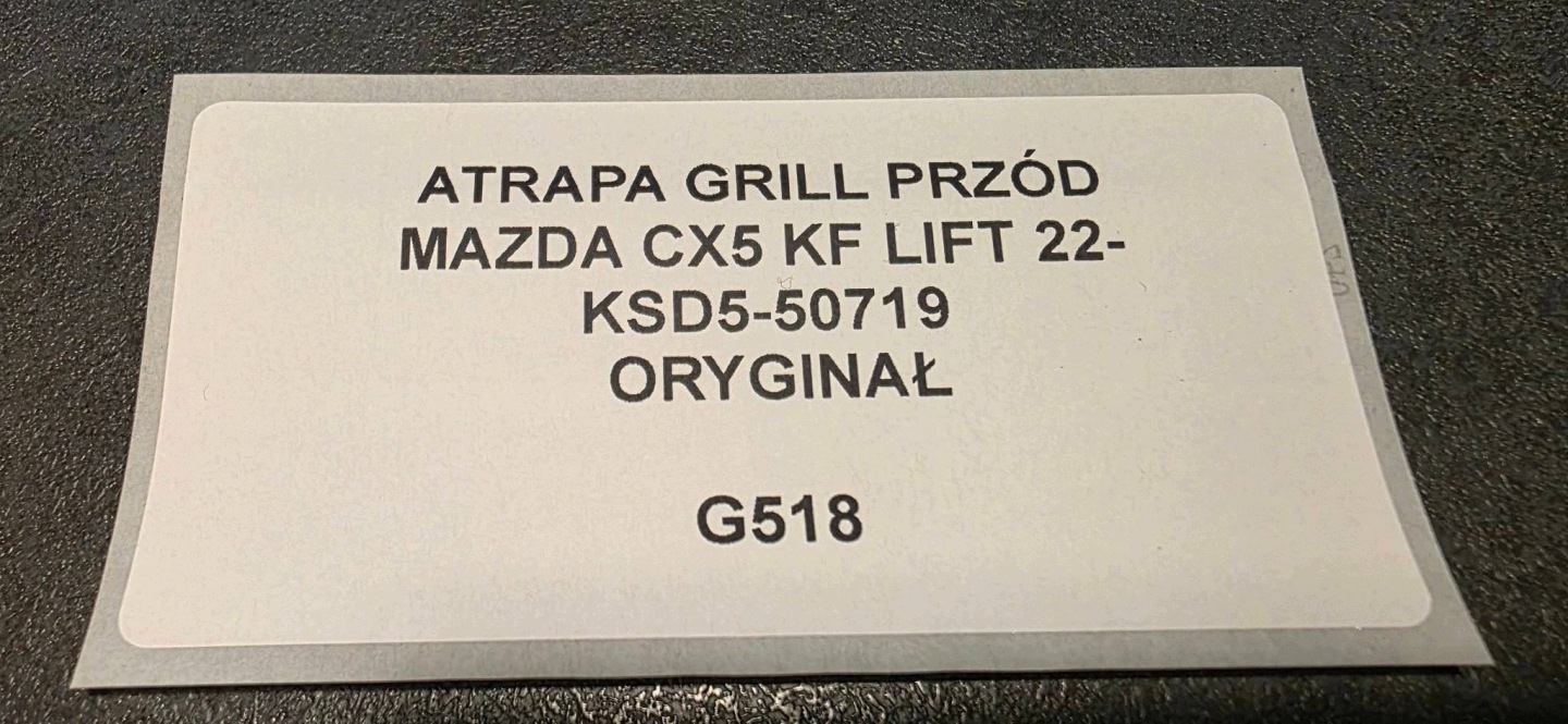 front prekladgrill front MAZDA CX5 CX-5 KF LIFT 22- original KSD5-50719