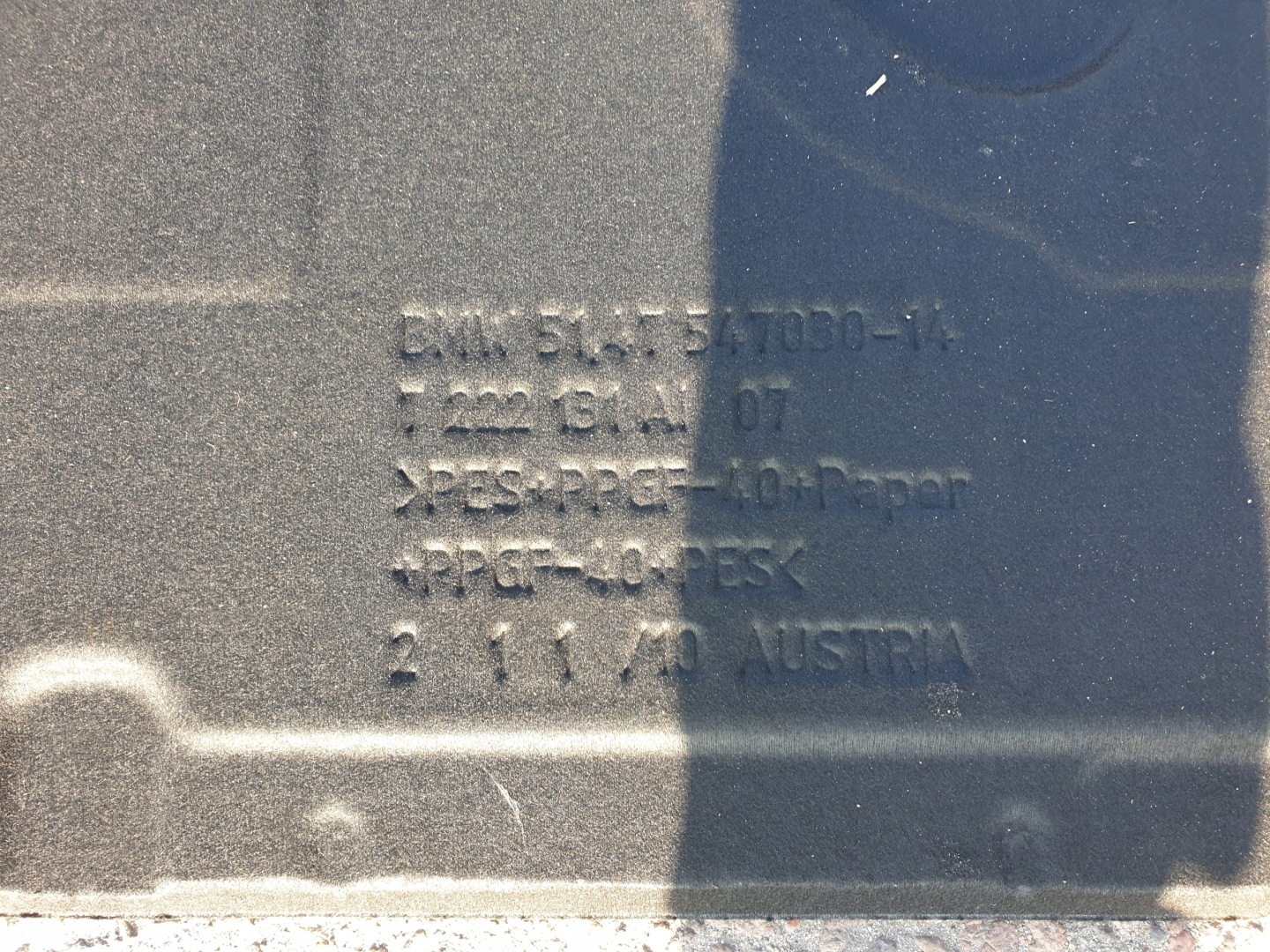mats floor boot 7547030 BMW F10 BDB!!