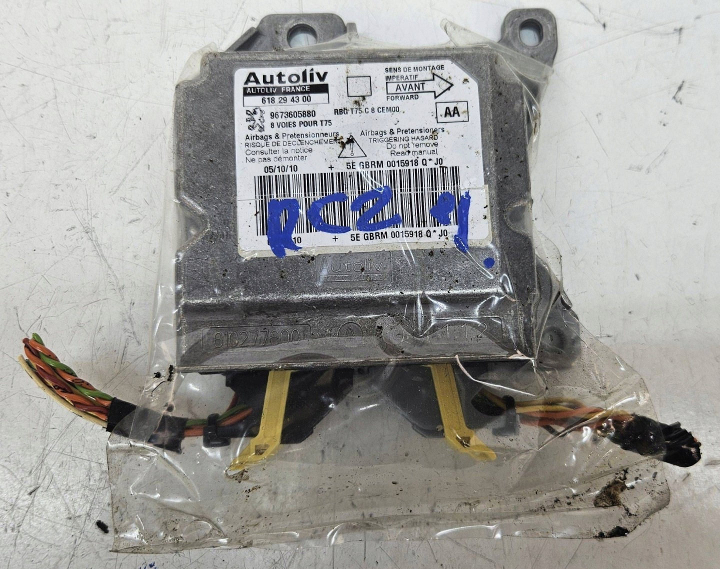 Peugeot RCZ 1.6 THP 9673605880 control unit module airbag
