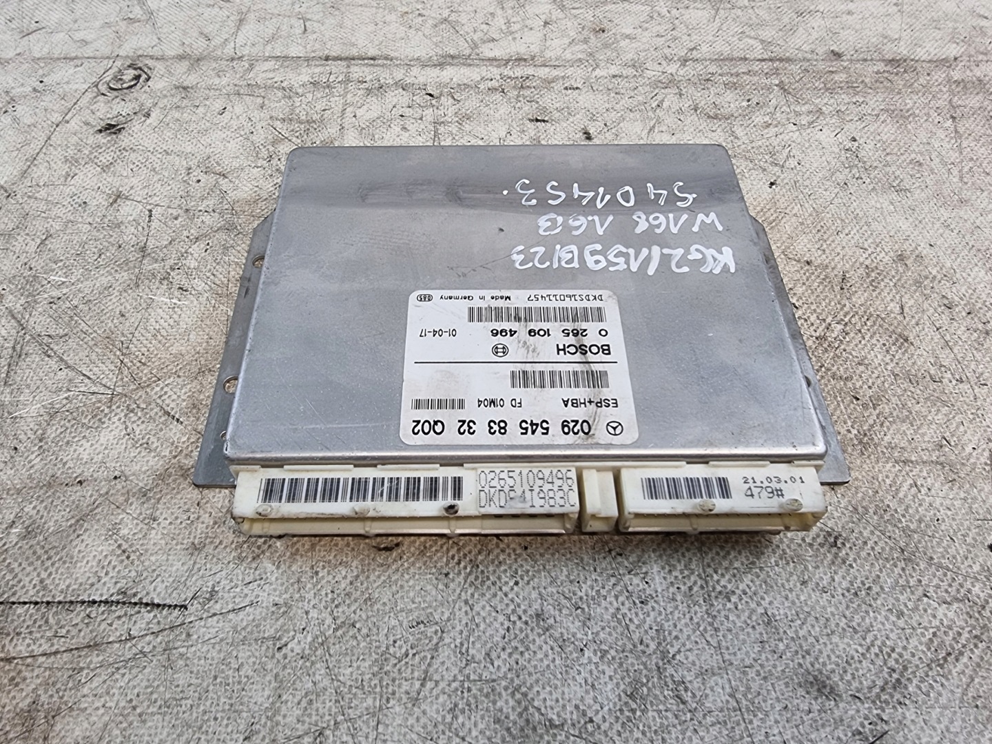 module control unit ESP OE 0295458332 MERCEDES A KLASA W168 1.6B