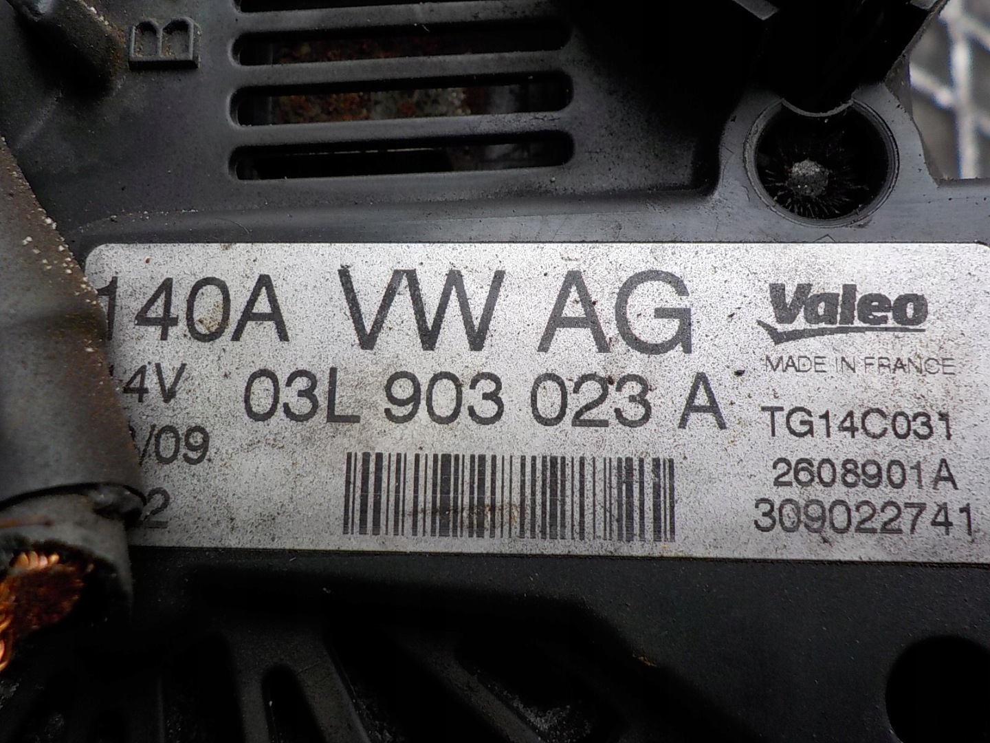 AUDI A4 B6 2.0 TDI ORG ALTERNATOR 03L903023A