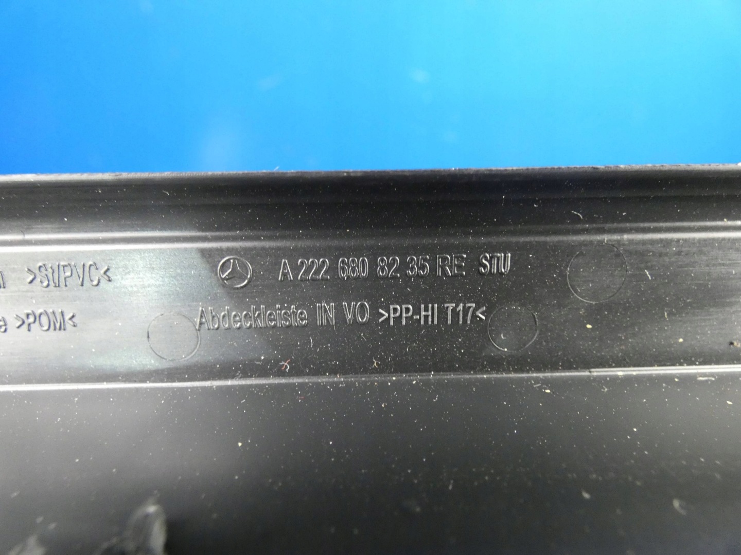 MERCEDES S KLASA W222 moulding cap of the threshold threshold right front