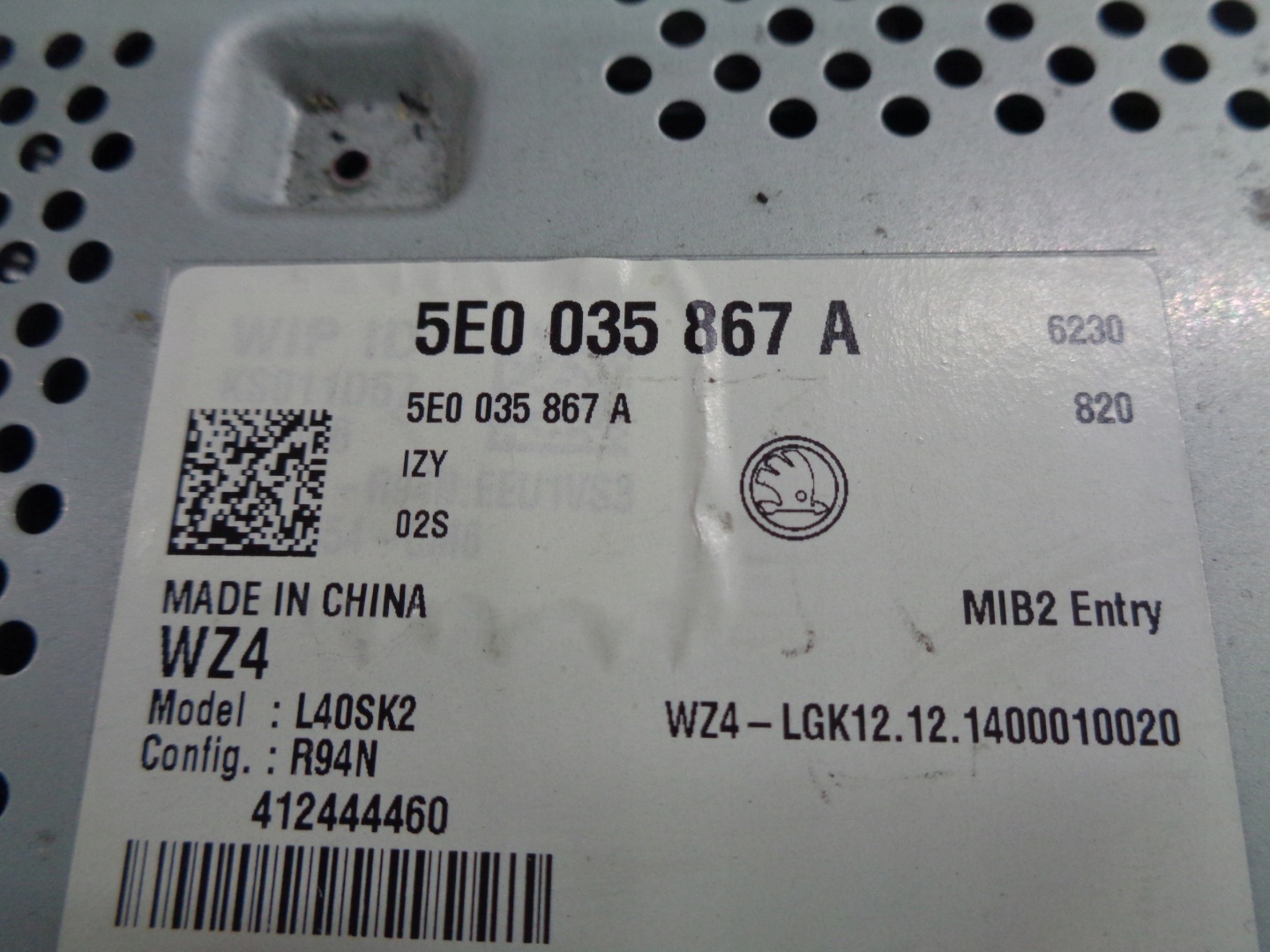 SKODA OCTAVIA III 5E0 RADIO DISPLAY 5E0035867A